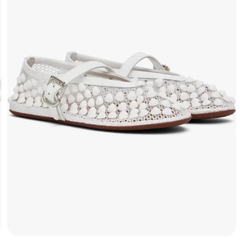 Original Alaia White Embellished Flats , new I never used .